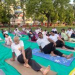 सुखाड़िया समाधि पर हुआ योग प्रोटोकॉल का पूर्वाभ्यास